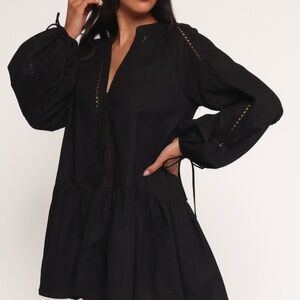 Petal & Pup Black Mini Dress